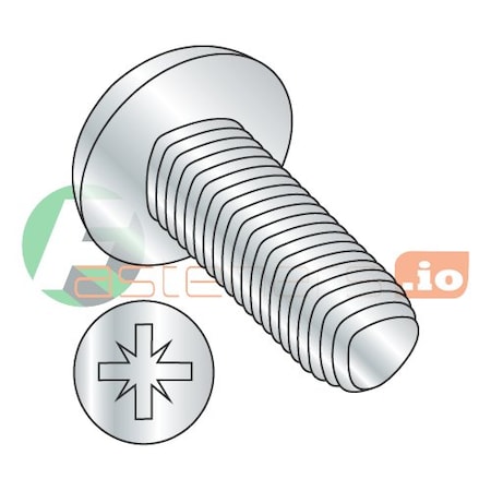 Newport Fasteners Thread Forming Screw, #8-32 x 5/16 in, Zinc Plated Steel Pan Head Pozidriv Drive, 10000 PK 896454